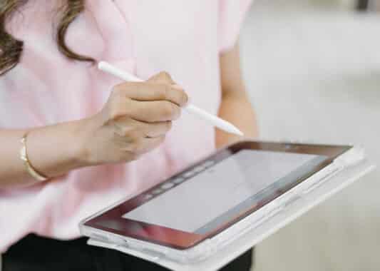 Doctor holding a laptop