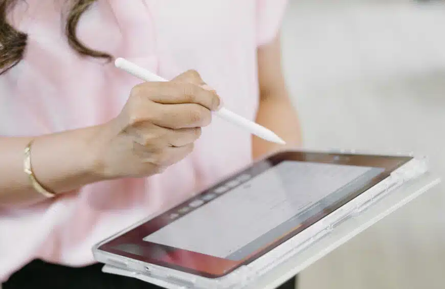 Doctor holding a laptop